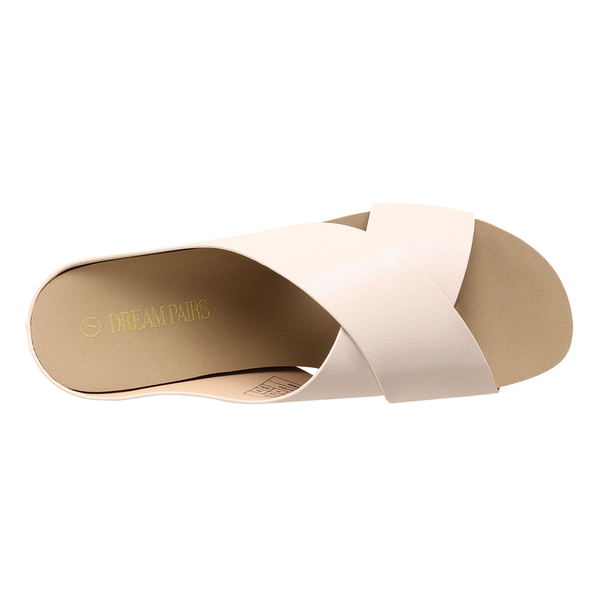 Platform Criss-Cross Flat Sandals - PINK PU - 3